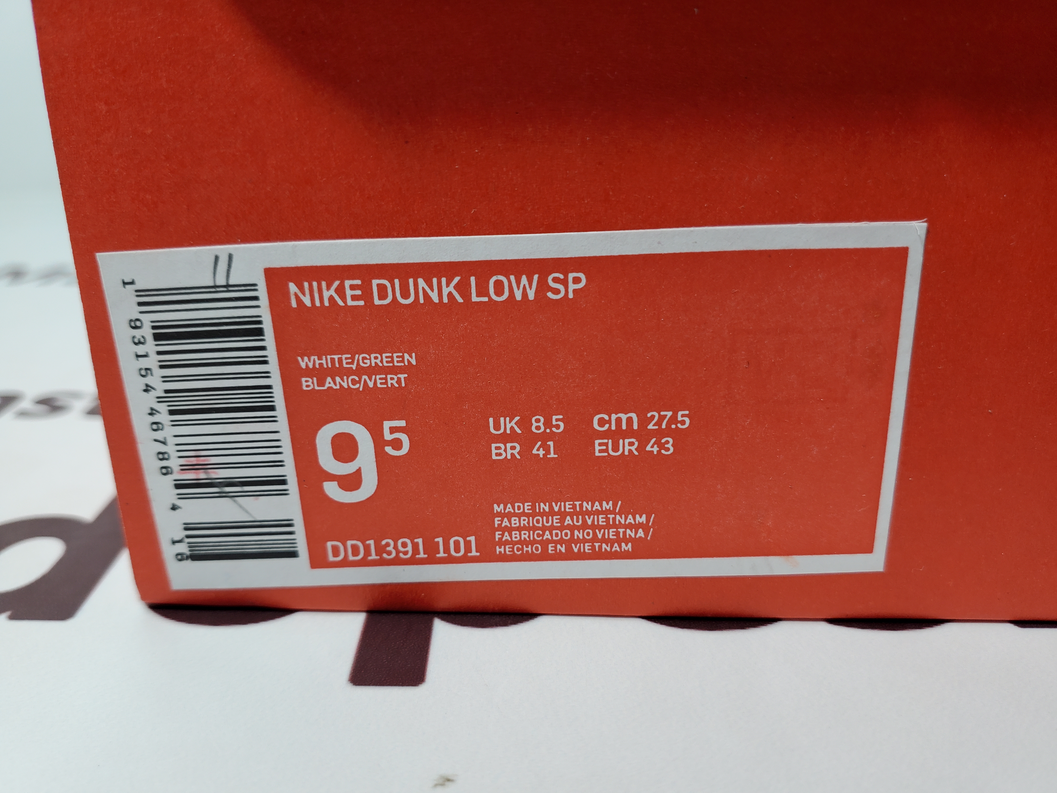 (OG) Nike Dunk Low Team Green DD1391-101