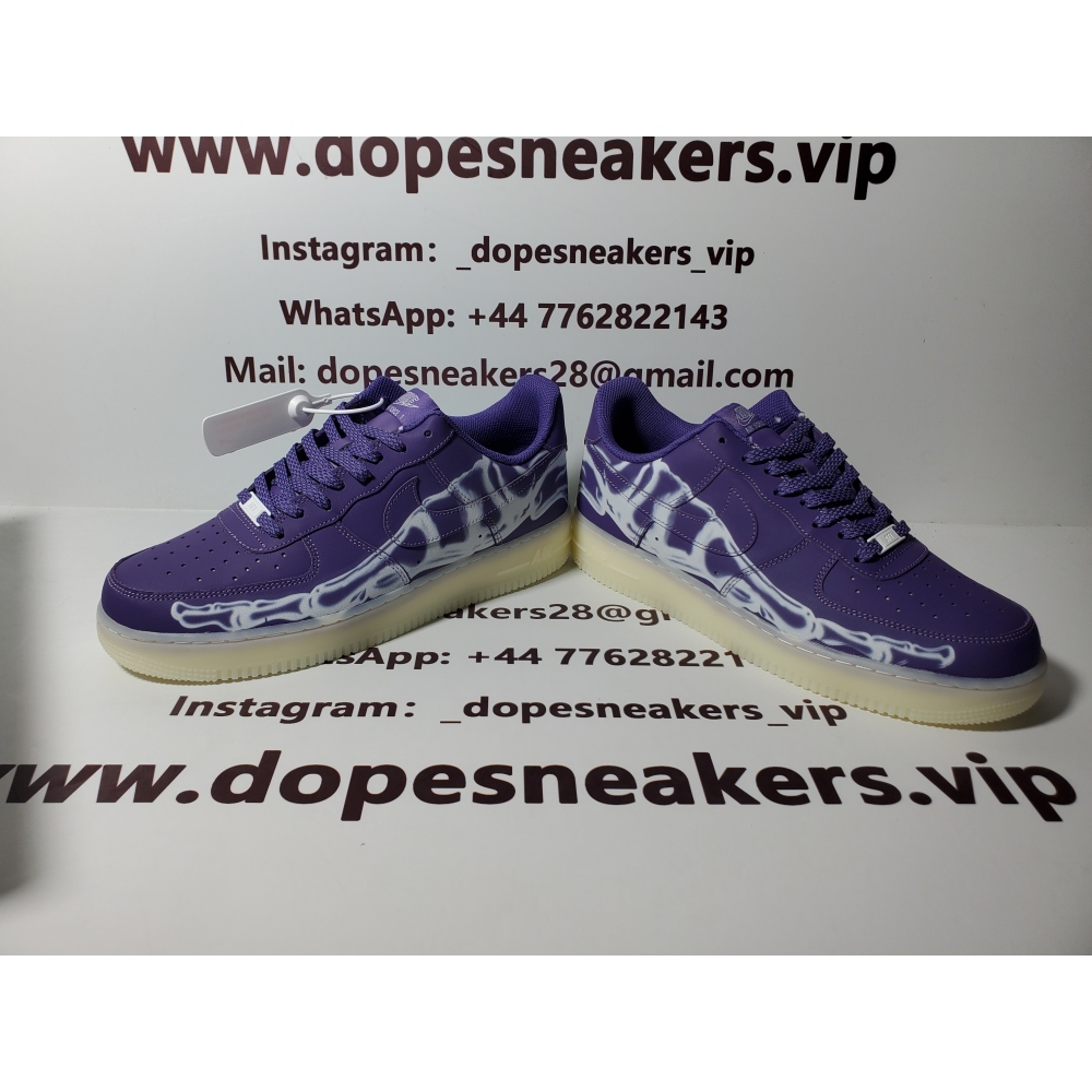 Nike Air Force 1 LOw O7 QS Purple Skeleton Halloween (2021)