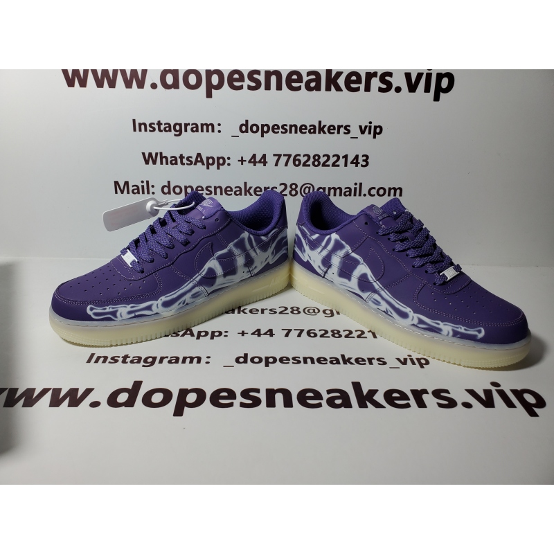 Nike Air Force 1 LOw O7 QS Purple Skeleton Halloween (2021)