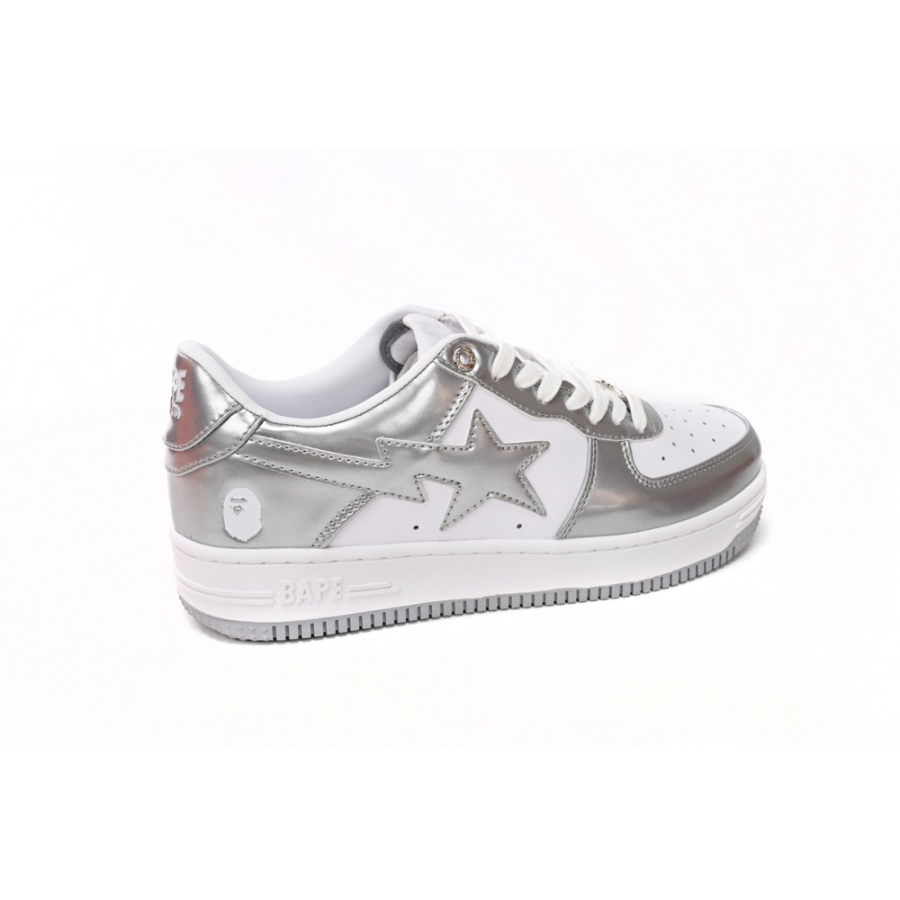 A Bathing Ape Bape Sta Low Silver 1H73 191 921