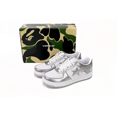 A Bathing Ape Bape Sta Low Silver 1H73 191 921 02