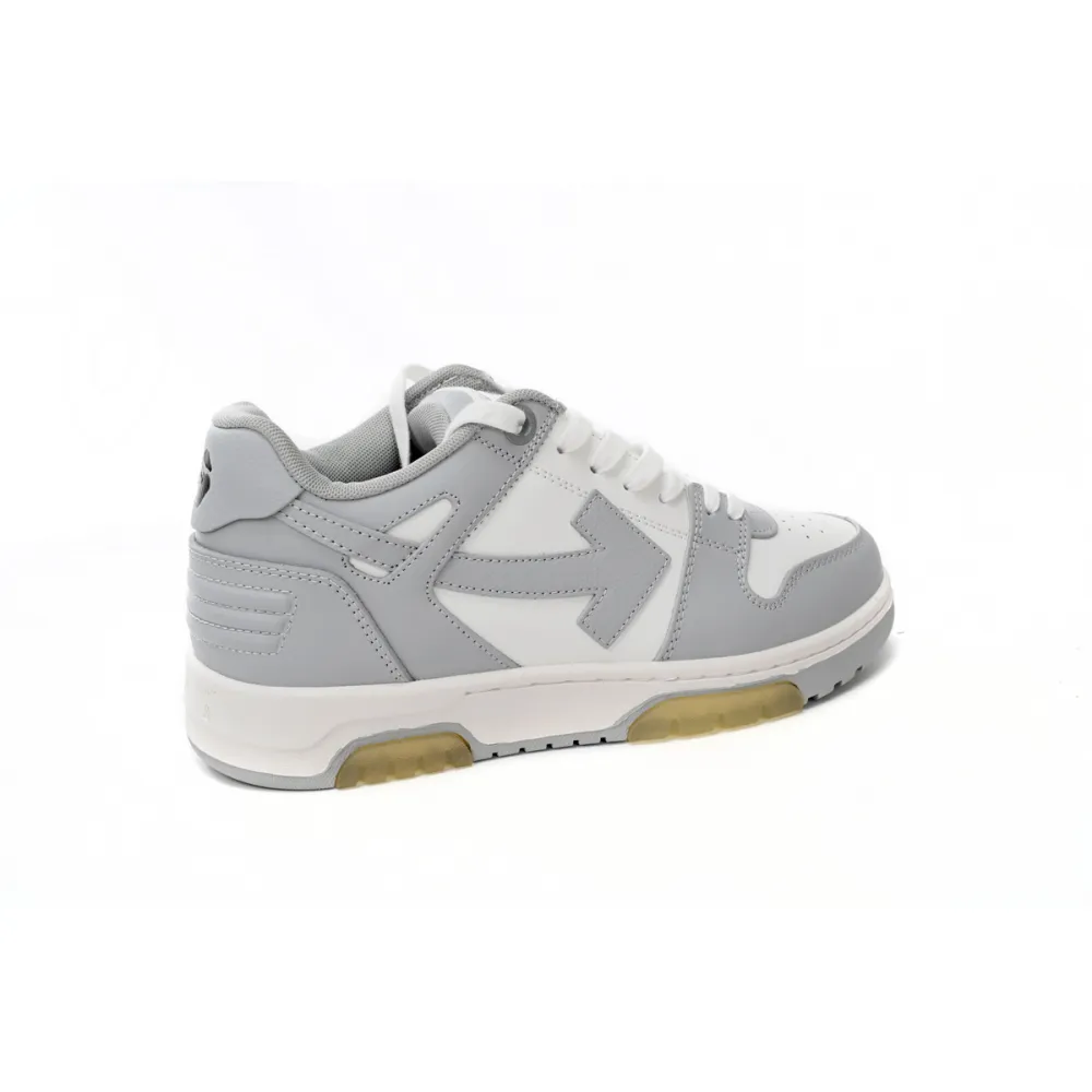 OFF-WHITE Out Of Office "OOO" Low Tops Grey White OMIA189 C99LEA00 40901