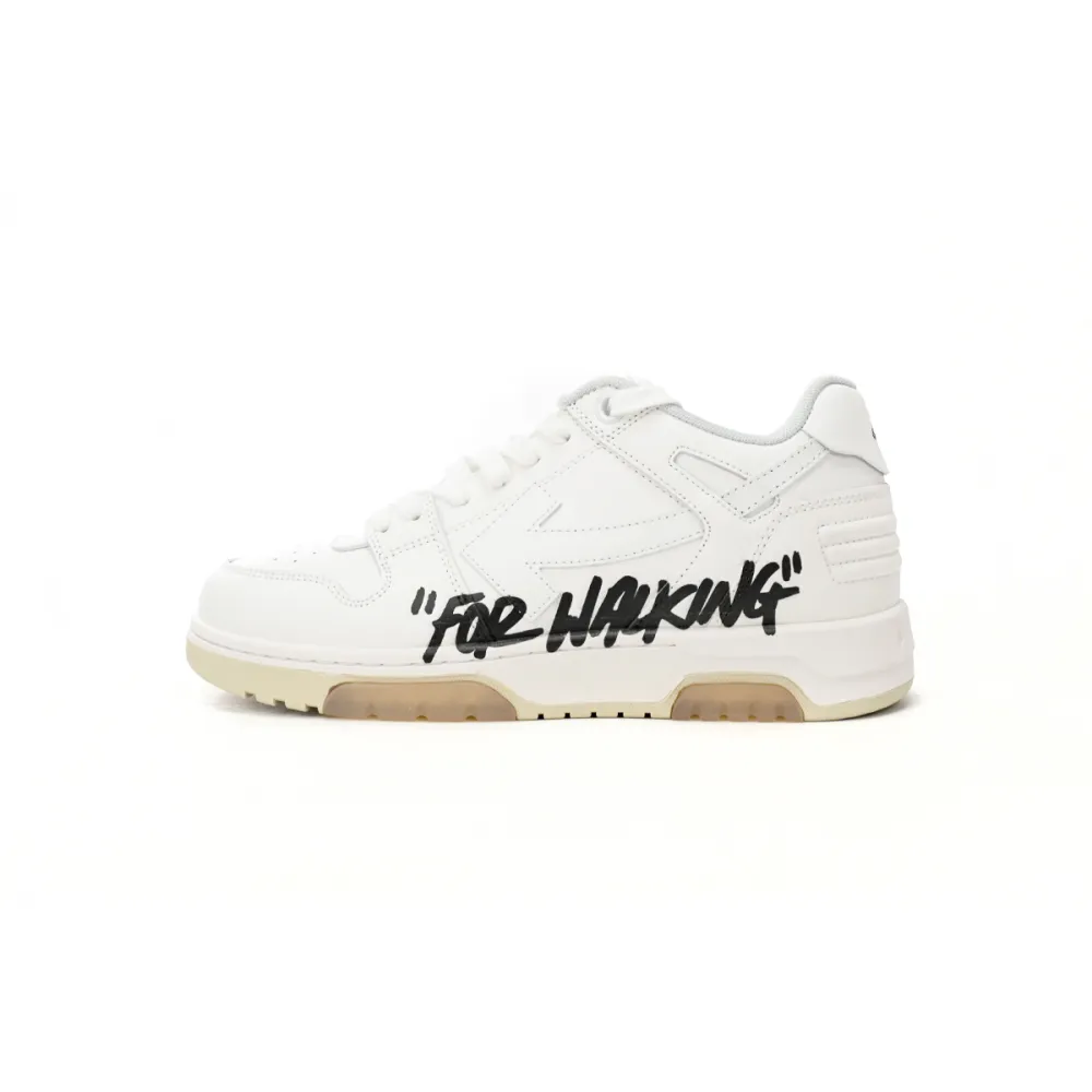 OFF-WHITE Out Of Office OOO Low Tops For Walking White Black OMIA189R21 LEA00 20101