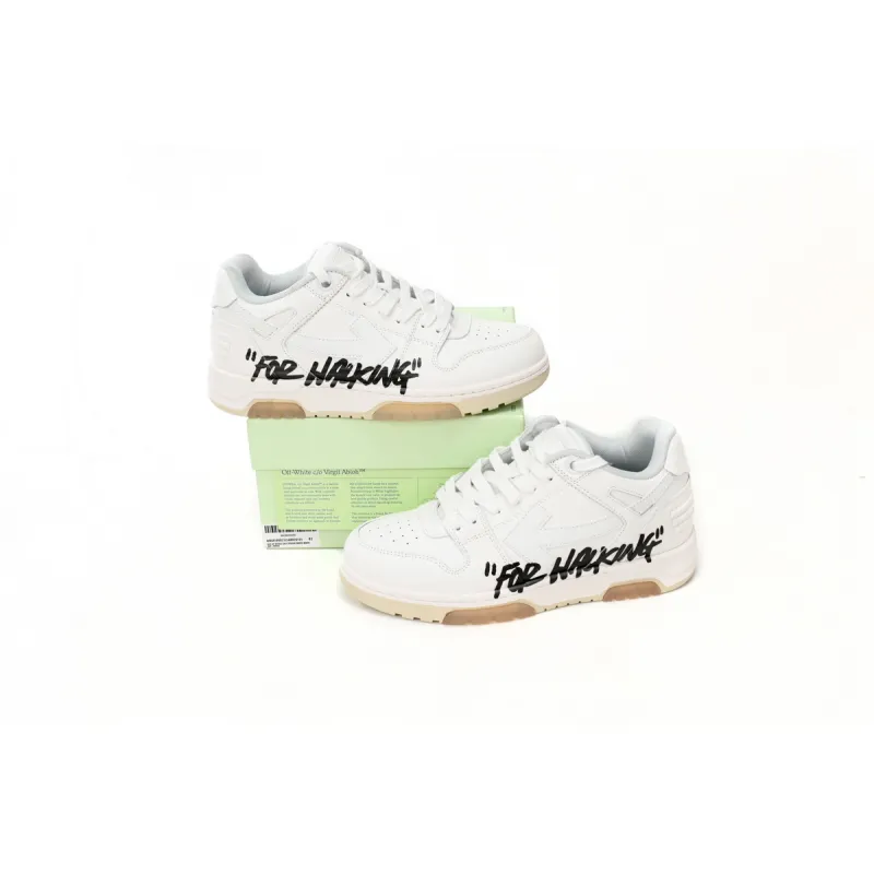 OFF-WHITE Out Of Office OOO Low Tops For Walking White Black OMIA189R21 LEA00 20101