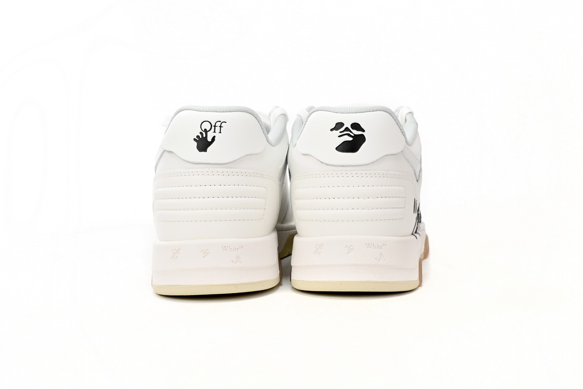OFF-WHITE Out Of Office OOO Low Tops For Walking White Black OMIA189R21 LEA00 20101