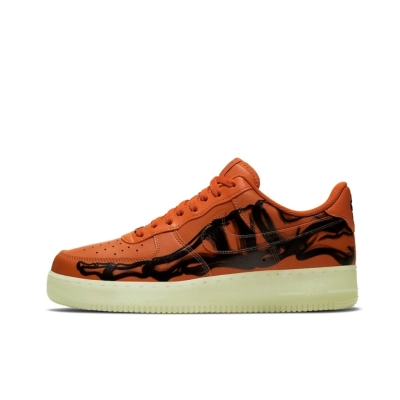Nike Air Force 1 Low Orange Skeleton Halloween 01