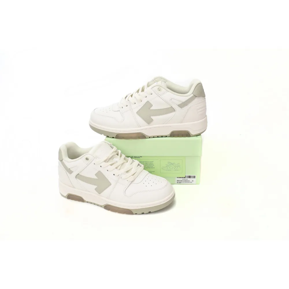 OFF-WHITE Out Of Office "OOO" Low Tops White Grey 2021 OMIA189F21LEA0010161