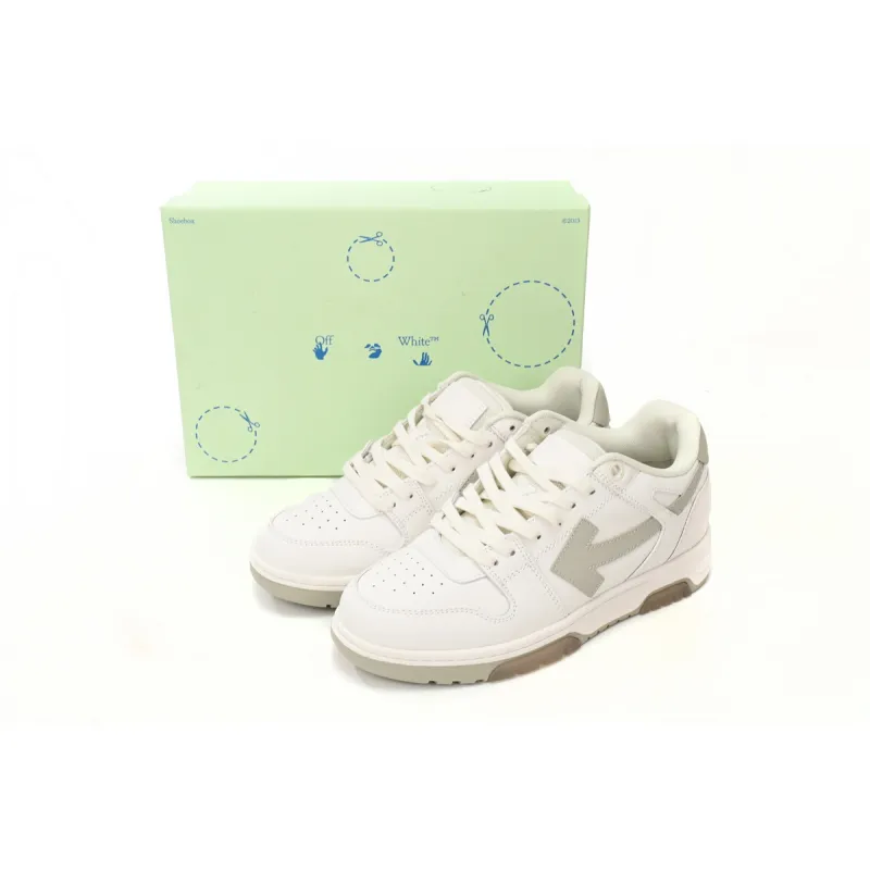 OFF-WHITE Out Of Office "OOO" Low Tops White Grey 2021 OMIA189F21LEA0010161