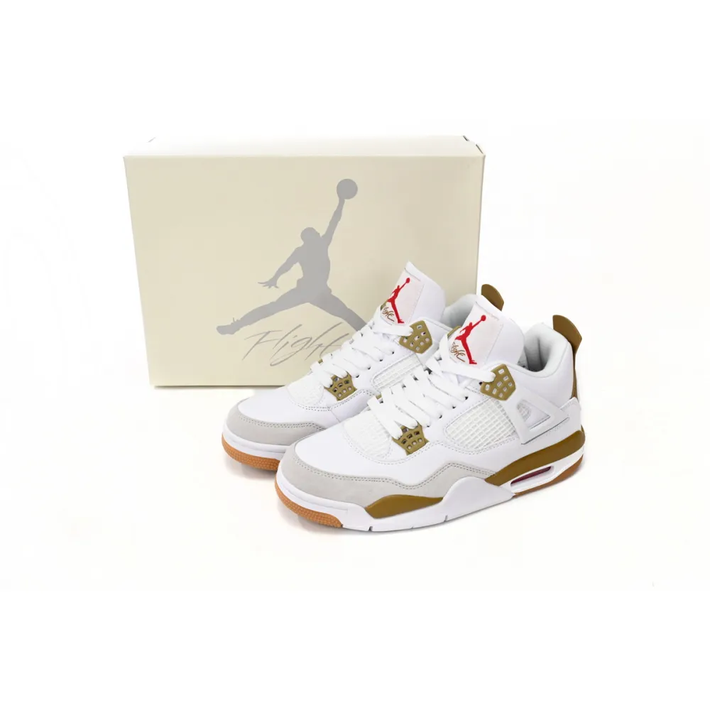 Nike SB x Air Jordan 4 White Brown DR5415-120 (Top Quality)