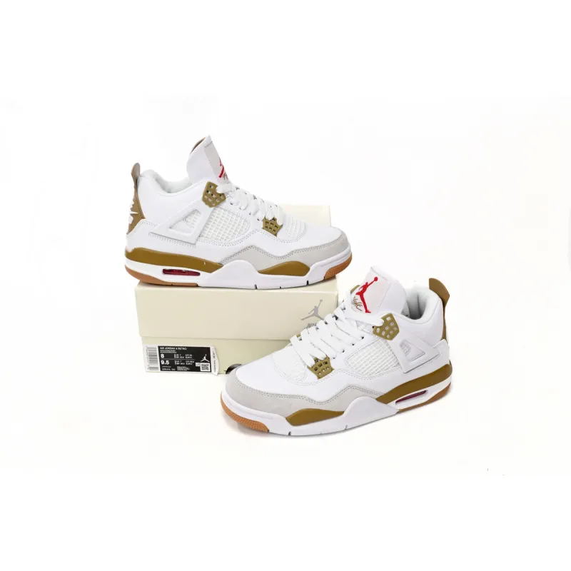 Nike SB x Air Jordan 4 White Brown DR5415-120 (Top Quality)