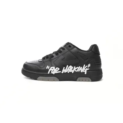 OFF-WHITE OOO Low Tops "For Walking"BlackWhite OMIA189S21LEA0041001 01