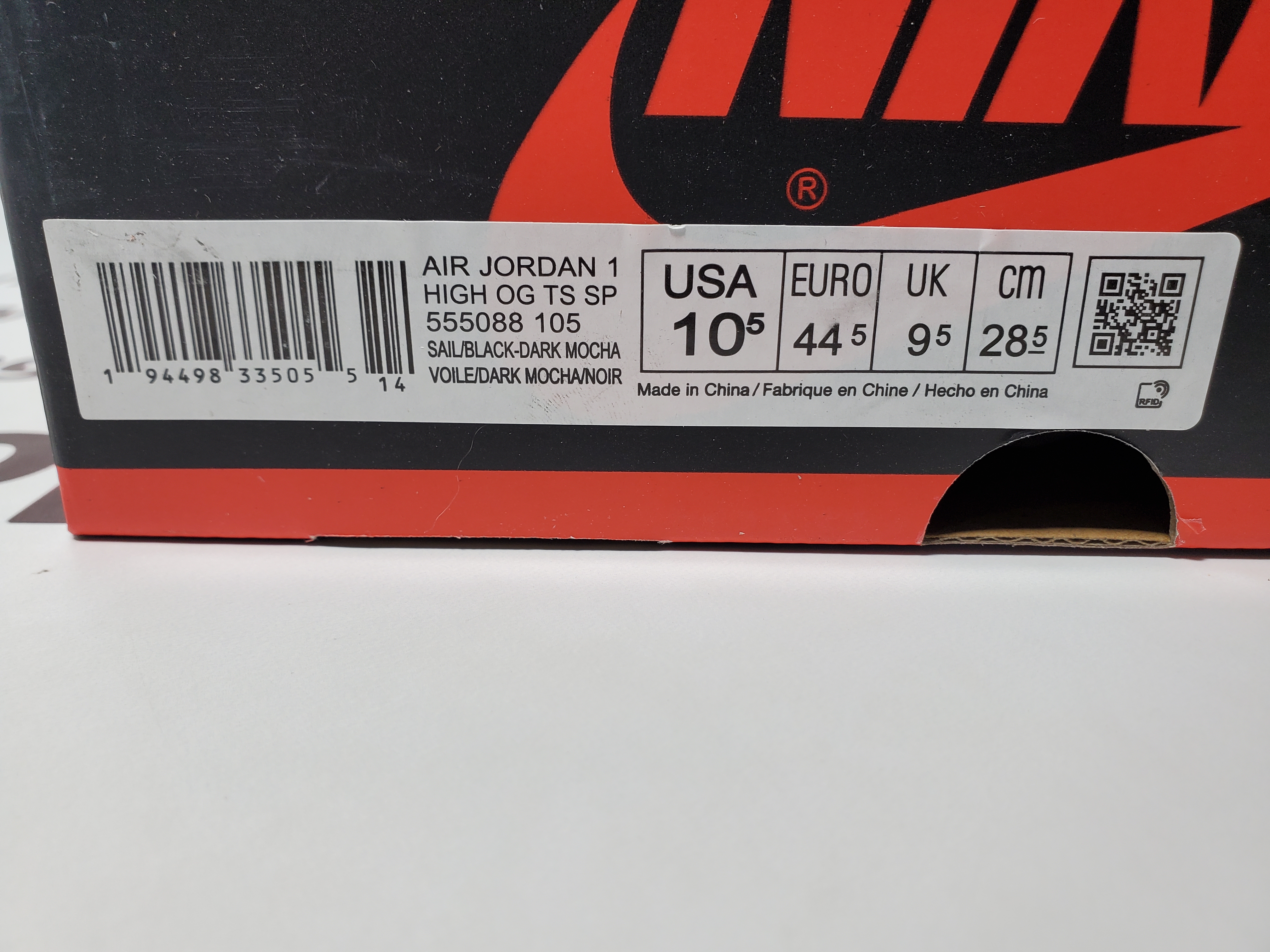 (OG)Air Jordan 1 Retro High OG Dark Mocha 555088-105