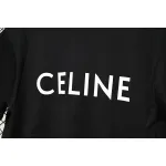 Celine SS22 Celine Logo letter print round neck short-sleeved T-shirt Black