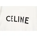 Celine SS22 Celine Logo letter print round neck short-sleeved T-shirt White
