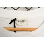 Celine SS22 Celine Logo letter print round neck short-sleeved T-shirt White