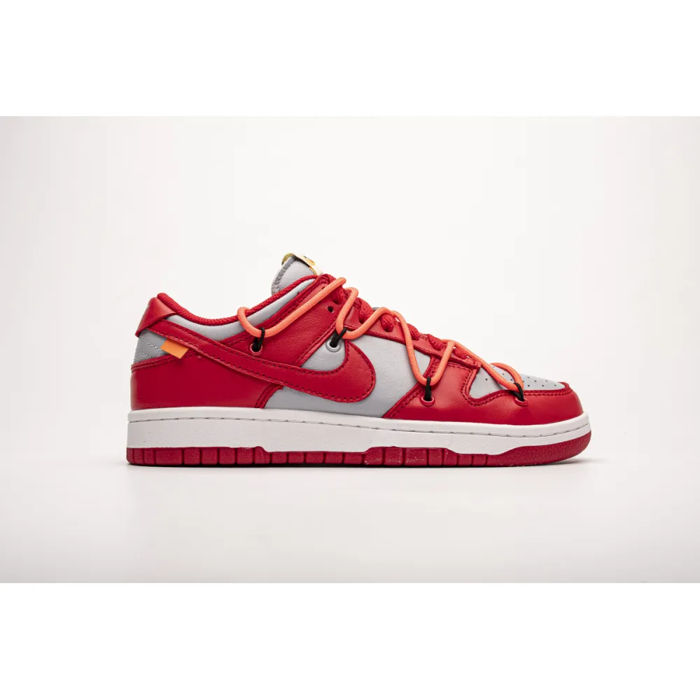 OFF White X Nike Dunk Low University Red CT0856-600