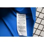 Burberry Letter Logo Print Loose Short Sleeve T-Shirt Blue