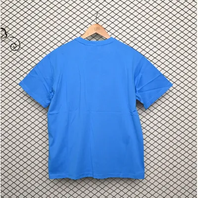 Burberry Letter Logo Print Loose Short Sleeve T-Shirt Blue 02