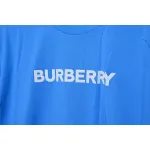 Burberry Letter Logo Print Loose Short Sleeve T-Shirt Blue