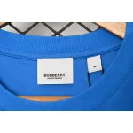 Burberry Letter Logo Print Loose Short Sleeve T-Shirt Blue