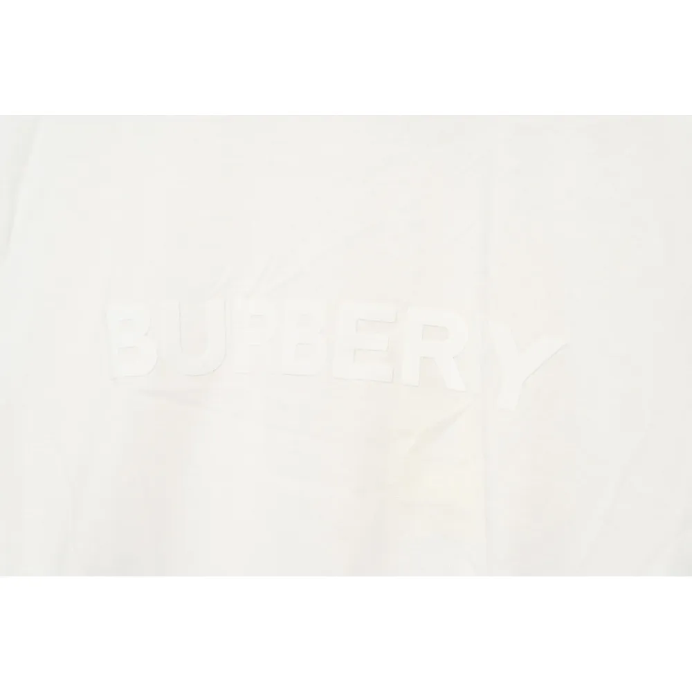 Burberry Letter Logo Print Loose Short Sleeve T-Shirt White