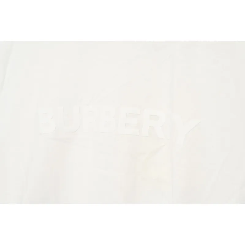 Burberry Letter Logo Print Loose Short Sleeve T-Shirt White
