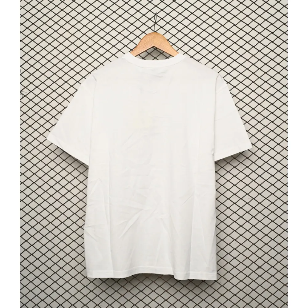 Burberry Letter Logo Print Loose Short Sleeve T-Shirt White
