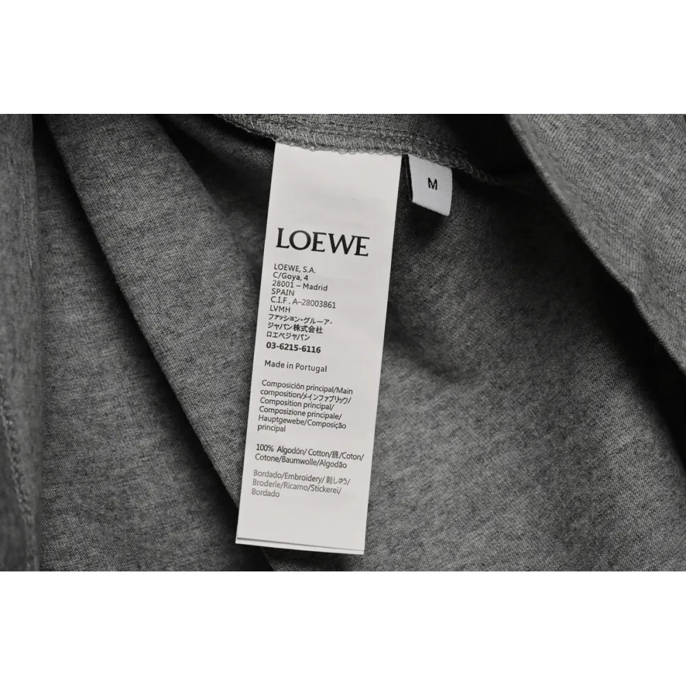 Loewe cartoon logo print round neck pullover short-sleeved T-shirt Grey
