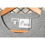 Loewe cartoon logo print round neck pullover short-sleeved T-shirt Grey