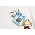 Loewe cartoon logo print round neck pullover short-sleeved T-shirt White