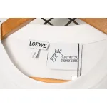 Loewe cartoon logo print round neck pullover short-sleeved T-shirt White