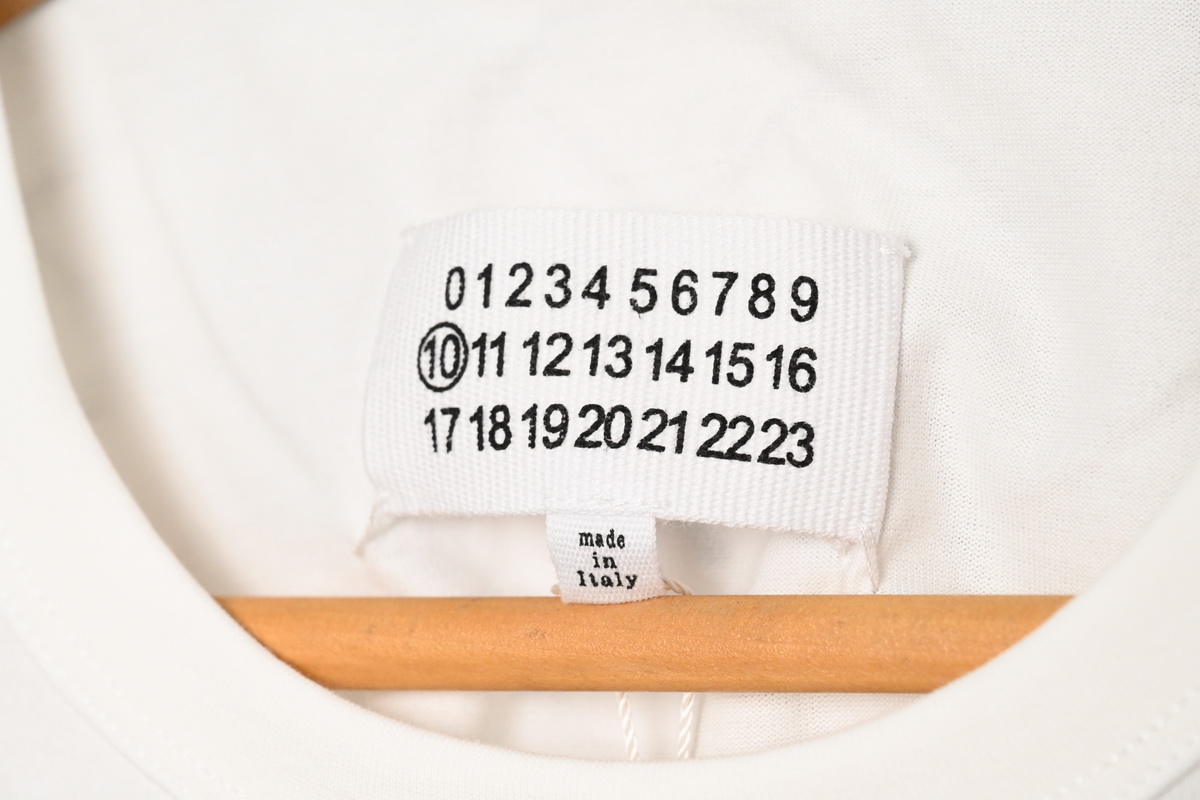 Mason Margiel letter logo print round neck pullover T-shirt White
