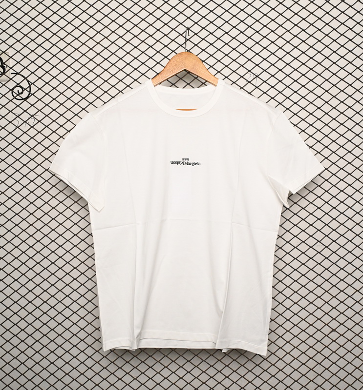 Mason Margiel letter logo print round neck pullover T-shirt White