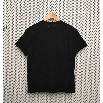 Mason Margiela letter logo print round neck pullover T-shirt Black 02