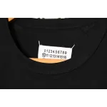 Mason Margiela letter logo print round neck pullover T-shirt Black