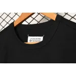 Mason Margiela letter logo print round neck pullover T-shirt Black