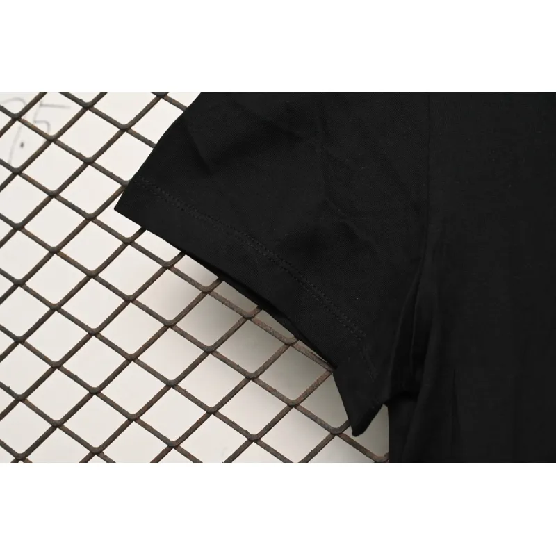 Mason Margiela letter logo print round neck pullover T-shirt Black