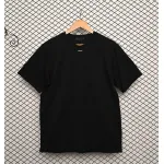 Prada Solid Color Logo Print Round Neck Short Sleeve T-Shirt Black