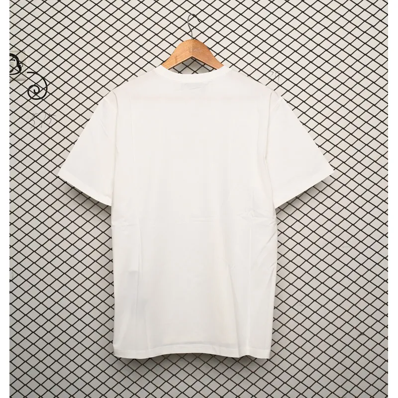 Prada Solid Color Logo Print Round Neck Short Sleeve T-Shirt White