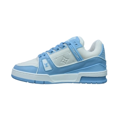 Louis Vuitton Trainer Low White Sky Blue 1AA6XO 01