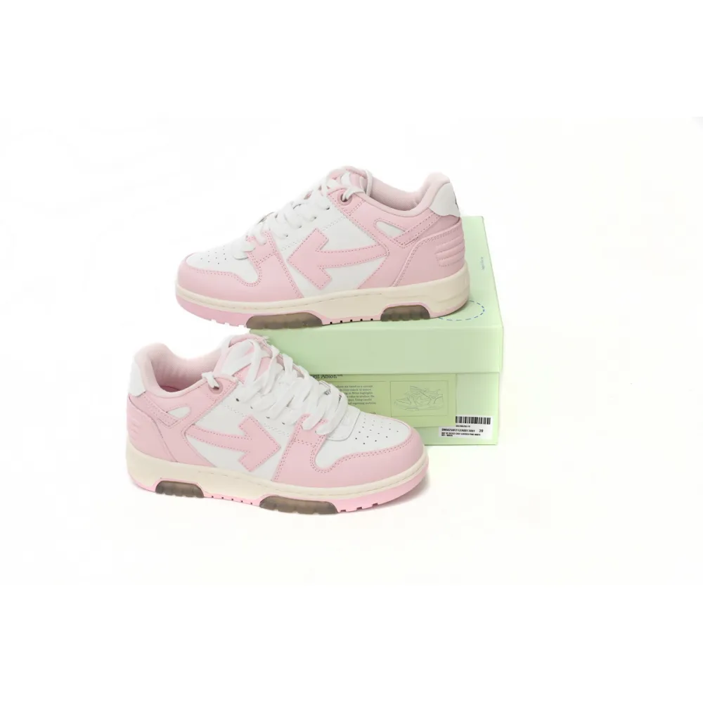  OFF-WHITE Out Of Office OOO Low Tops White Light Pink OWIA259F21LEA0010130