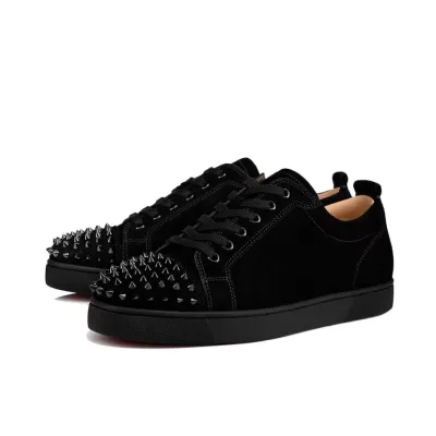 Christian Louboutin Louis Junior Spikes Flat Black 1130573CM53 02