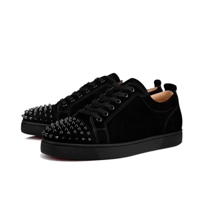 Christian Louboutin Louis Junior Spikes Flat Black 1130573CM53 02