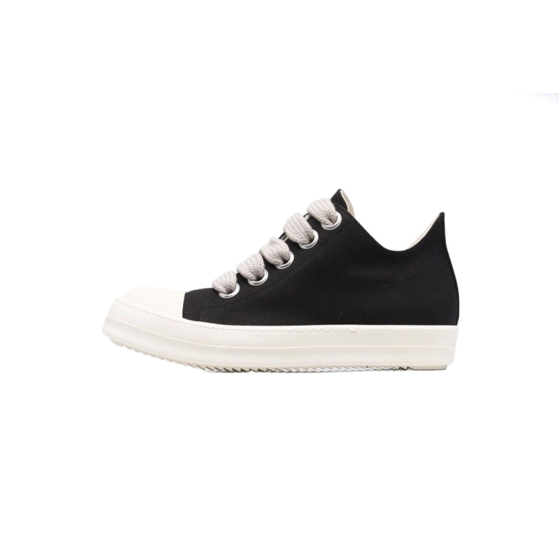 Rick Owens DRKSHDW Canvas Low Top Black Milk DU01B7802 DMW1 911