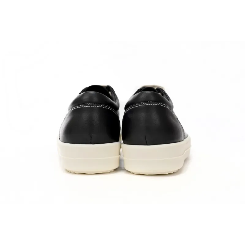 Rick Owens EDFU Vintage Sneaks Leather Black Milk White RP01C5888LPOLVS-911