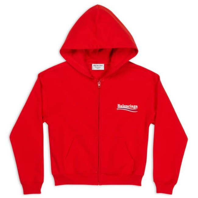 WOMEN'S POLITICAL CAMPAIGN SHRUNK ZIP-UP HOODIE SMALL FIT IN RED 623451TKVI96040