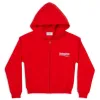 WOMEN'S POLITICAL CAMPAIGN SHRUNK ZIP-UP HOODIE SMALL FIT IN RED 623451TKVI96040