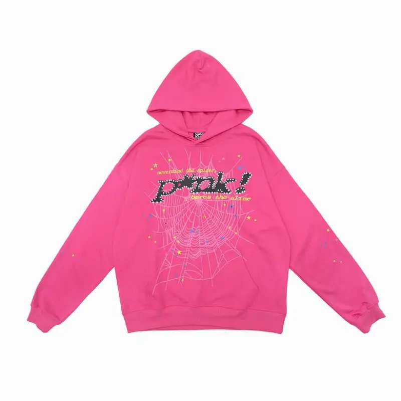 Cheap Sp5der P*NK Hoodie Pink Reps