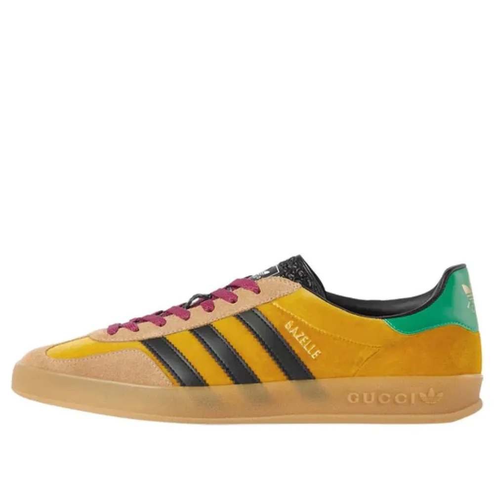 Adidas x Gucci Gazelle 'Yellow Velvet Green'  707848 FAAQY 7141