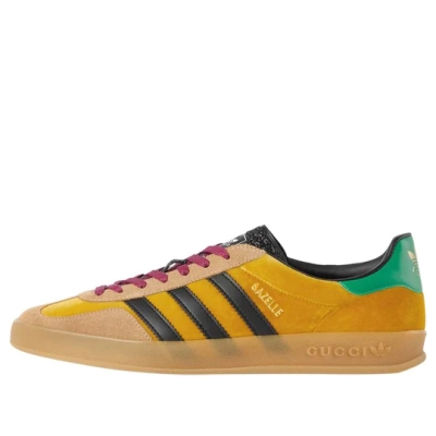 Adidas x Gucci Gazelle 'Yellow Velvet Green'  707848 FAAQY 7141 01